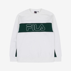 Fila While Line One-on-one - Miesten Hoodie - Valkoinen | FI-57133